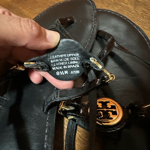 Tory Burch Ali Thong Sandal, Black patent leather, Women’s size 8.5M - Picture 6 of 8
